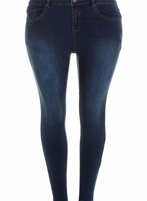 Bhs Mid Wash Super Stretch Skinny Regular Leg Jeans,