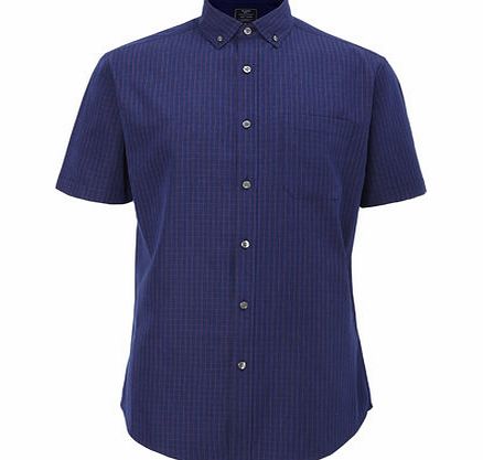 Bhs Mini Check Shirt, Blue BR51C17FNVY