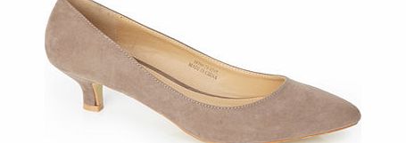 Mink Kitten Heel Court Shoe, mink 2842974052