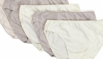 Bhs Mink, Pink and Cream 5 Pack Plain High Leg