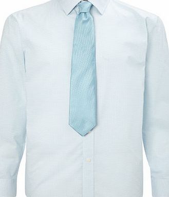 Bhs Mint Gingham Point Collar Shirt, Green BR66C36GGRN