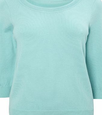 Bhs Mint Green Petite 3/4 Length Sleeve Jumper, mint