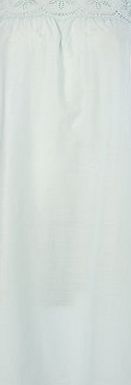 Bhs Mint Scalloped Embroidery Long Nightdress, mint