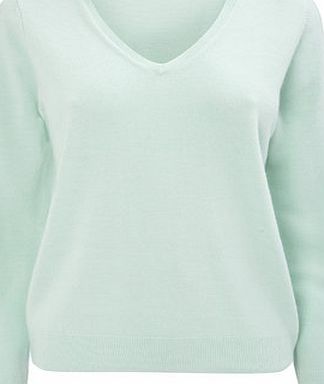 Bhs Mint Supersoft V Neck Jumper, mint 586001678