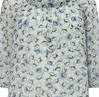 Bhs Mint Tulip Print Blouse, mint 8617058942