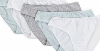 Bhs Mint, White and Grey Marl 5 Pack Plain Mini