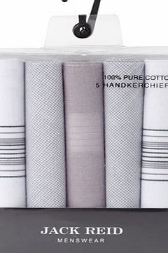 Bhs Mixed Design Handkerchiefs, Grey BR63K32BGRY