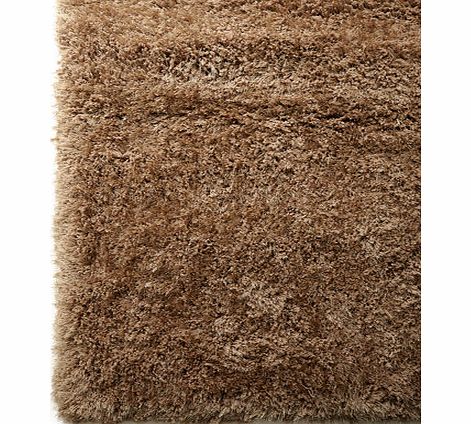 Mocha Capri shaggy shimmer rug 100x150cm, mocha