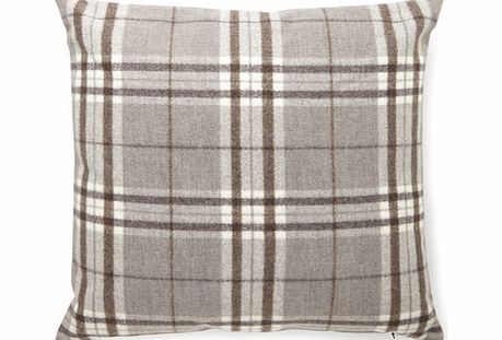Bhs Mocha Faux Wool Check Cushion, mocha 31801321071