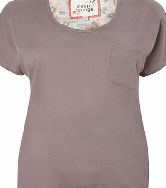 Bhs Mocha Jersey Floral Top, mocha 734351071