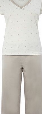 Bhs Mocha Spot Crop Pyjama Set, mocha 733671071