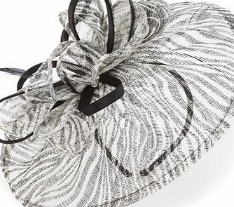 Bhs Mono Pleated Loop Disc Fascinator, animal