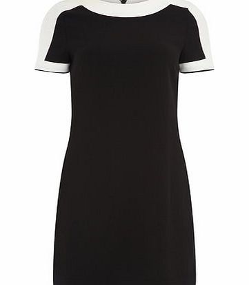 Bhs Monochrome Crepe Shift Dress, black 19129378513