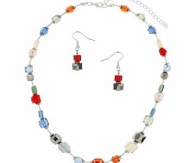 Bhs Multi-Coloured Cube Jewellery Set, multi
