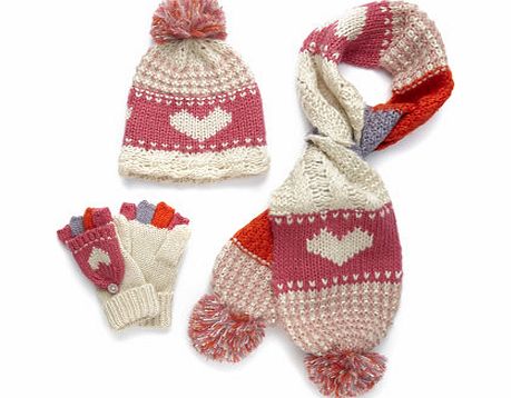 Bhs Multi Pink Heart 3 Piece Set, multi pink