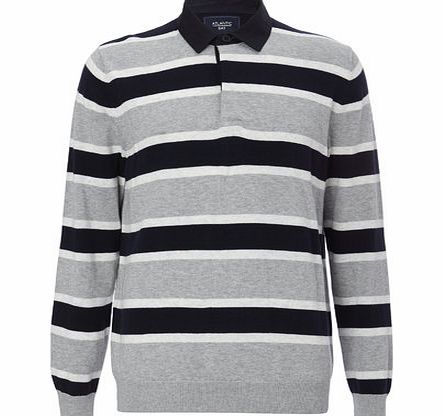 Bhs Multi Stripe Grey Rugby, GREY MARL BR53C02GGRY