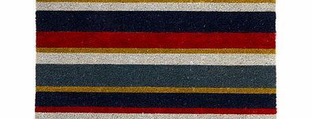 Bhs Multi stripe non-slip coir doormat, multi