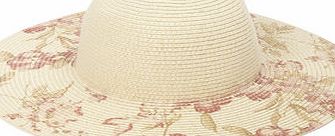 Bhs Natural Floral Printed Floppy Sun Hat, natural
