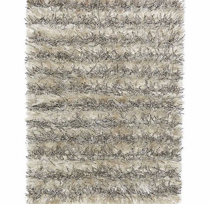 Natural jungle shimmer stripe bath mat, neutral