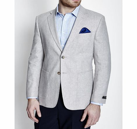 Bhs Natural Linen Blend Tailored Jacket, Cream