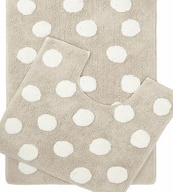 Bhs Natural Polka Dot Pedestal Mat Set, natural