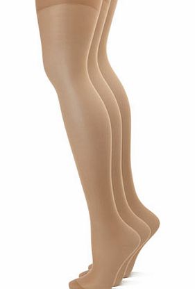 Bhs Natural tan 3 Pack 20 Denier Matt Tights,