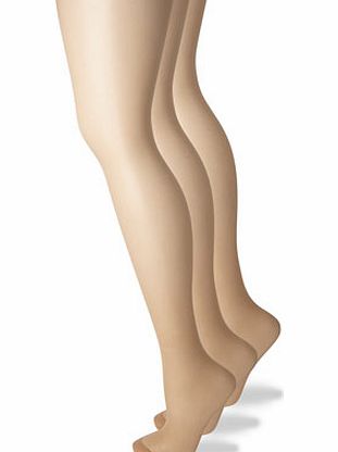 Bhs Natural Tan 3 Pack of 10 Denier Matt Tights,