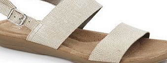 Bhs Natural Two Band Comfort Sandals, natural snake