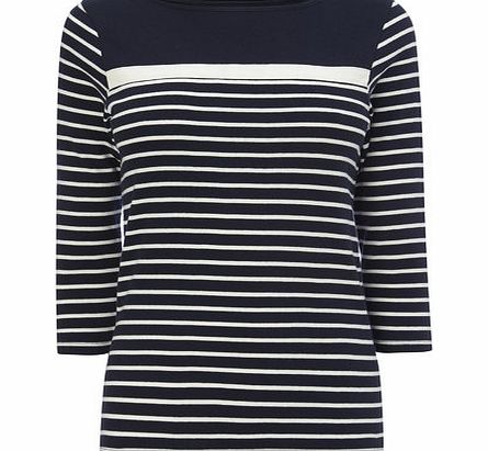 Bhs Navy 3/4 Sleeve Stripe, navy 2424460249