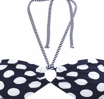 Bhs Navy And White Great Value Large Spot Print