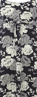 Bhs Navy And White Scarf Printed Flippy Dress,