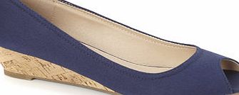 Bhs Navy Corky Demi Wedges, navy 2846080249