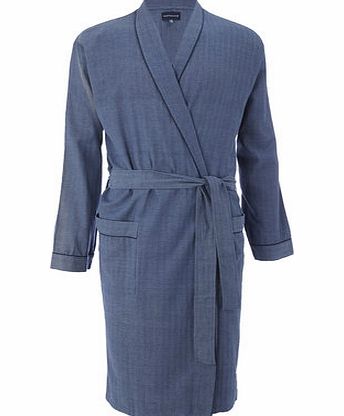 Bhs Navy Herringbone Gown, Blue BR62G21FNVY