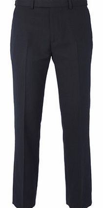 Bhs Navy Herringbone Tailored Trousers, Blue