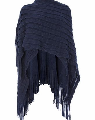 Bhs Navy Lattice Stripe Wrap, navy 6609090249