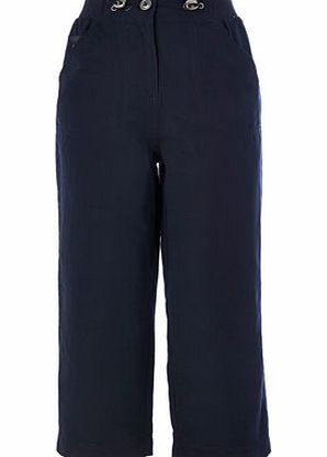 Bhs Navy Leisure Crop Trousers, navy 2206470249