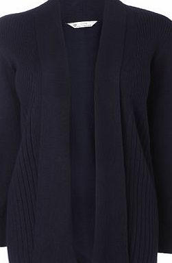 Bhs Navy Longline Rib Cardi, navy 588600249