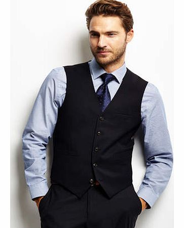 Navy Plain Waistcoat, Blue BR64T06DNVY