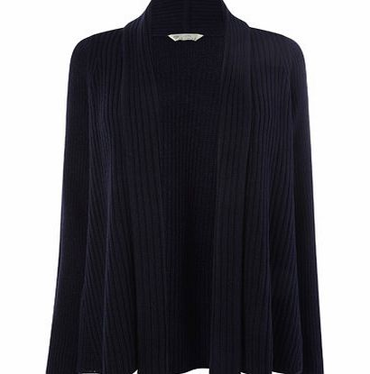 Bhs Navy Rib Edge to Edge Cardigan, navy 587390249