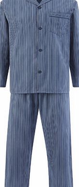 Bhs Navy Stripe Easy Care Pyjamas, Blue BR62J16FDMB