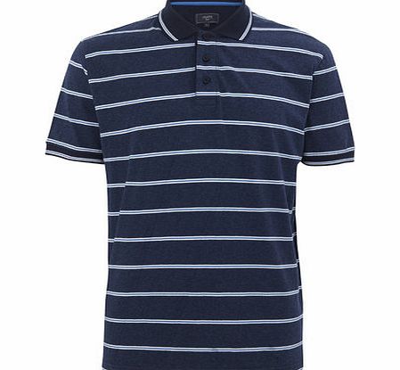 Navy Stripe Polo Shirt, NAVY BR52J07GNVY