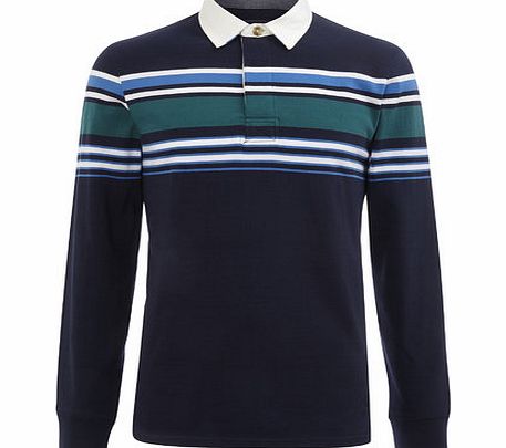 Bhs Navy Stripe Rugby Top, Blue BR54P03GNVY