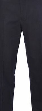 Bhs Navy Stripe Tailored Fit Flat Front Trousers,