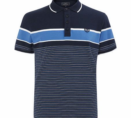 Navy Striped Polo Shirt, NAVY BR52J08GNVY