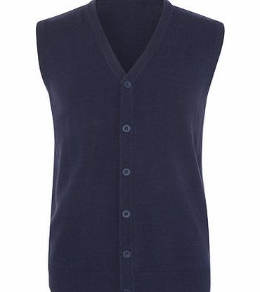 Bhs Navy Supersoft Waistcoat, NAVY BR53A03GNVY
