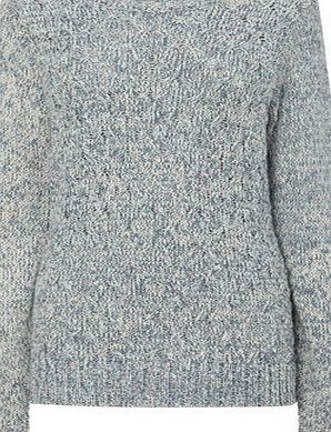 Bhs Navy Tape Speckle Jumper, navy 587610249