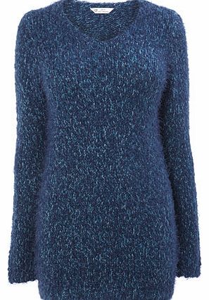 Navy/Teal Mixed Fluff Jumper, navy/teal 586622671