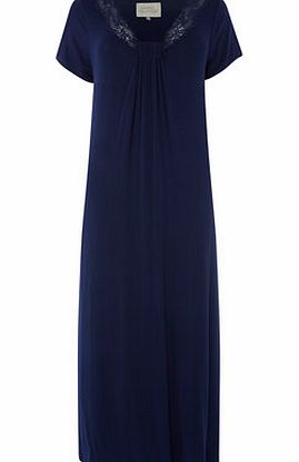 Bhs Navy Viscose Knot Front Nightdress, navy 729720249