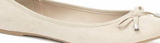 Bhs Nude Ballerina Pumps in Microsuede, nude