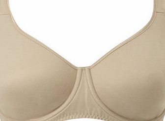Bhs Nude Cotton Moulded DD-G Underwired Bra, nude